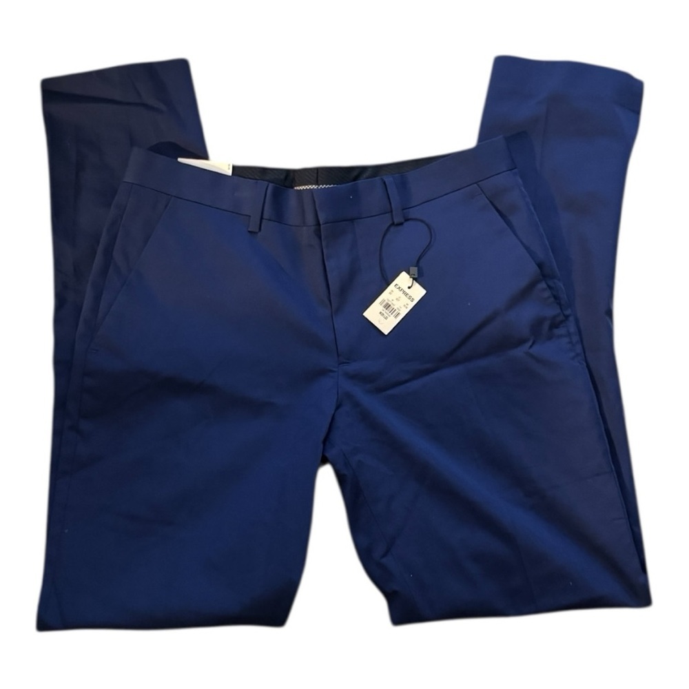 Express Men's Elegant Navy Dress Pants - Picture 5 of 7